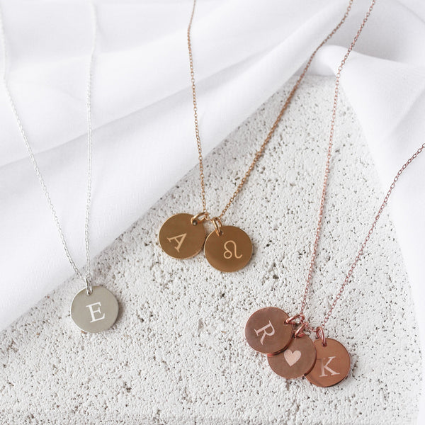 Love Letter Disc Necklace (Rose Gold) – Easter Ahn Design